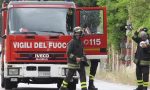 Fiamme da una cabina dismessa in corso Trieste