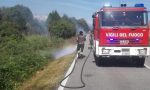 Fontaneto D'Agogna: sterpaglie a fuoco