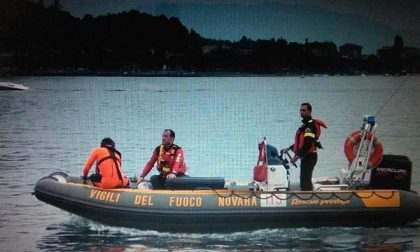 Imbarcazione in difficoltà sul lago, Intervento dei Vigili del fuoco