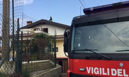 Divignano: incendio a un tetto