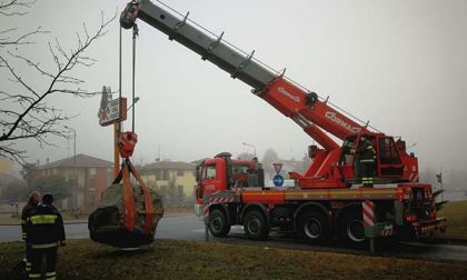 Slargo dedicato ai Vigili del fuoco in via Generali