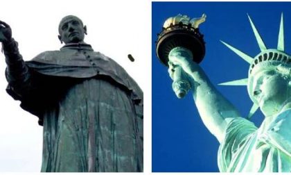 Statue Colossus of San Carlo Borromeo Vs the Statue of Liberty in New York