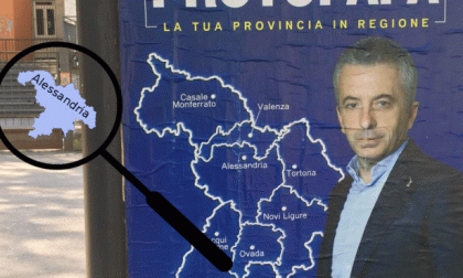 Il candidato della Lega sbaglia la cartina e “ingrandisce” i confini di Alessandria