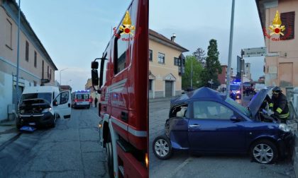 Incidente a Novara: furgone di medicinali si schianta contro un'auto in sosta
