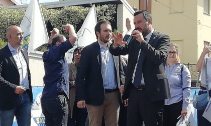 Matteo Salvini questa mattina a Galliate