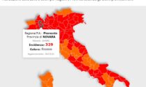 Novarese ancora da zona rossa: 329 positivi su 100mila abitanti