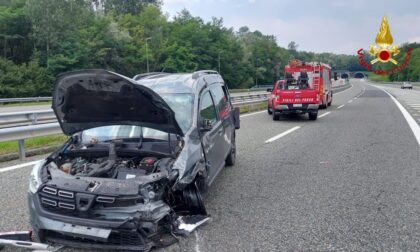 Incidente in autostrada sull'A26 ad Arona: un ferito