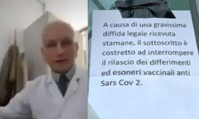 Emetteva certificati per l'esonero vaccinale: medico negazionista diffidato dall'Asl
