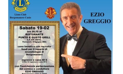 Cena benefica per la Pediatria dell’Ospedale di Borgomanero: ospite d'eccezione Ezio Greggio