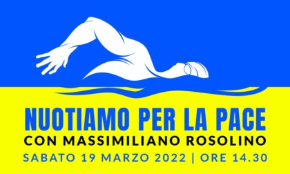 Massimiliano Rosolino nuota ad Arona per la pace