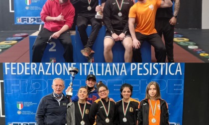 Il team Quisquash 2000 Novara nella Top Ten della Pesistica Italiana
