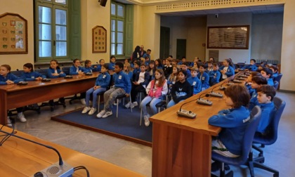 Gli alunni del "Sacro Cuore" in visita a Palazzo Natta per conoscere la Provincia