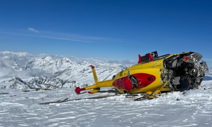 Elicottero precipitato sul Monte Rosa: stava effettuando un servizio 118 alla Capanna Regina Margherita