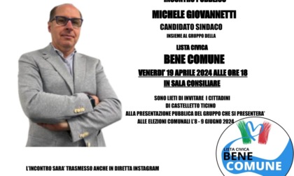 Questa sera Giovannetti presenta la sua lista a Castelletto