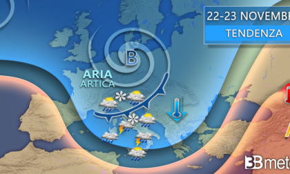 Aria artica punta il Piemonte: giovedì possibile neve sul novarese