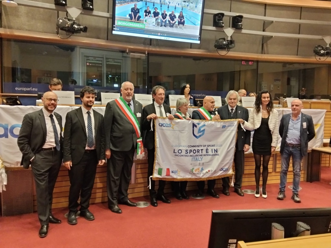 Borgomanero trionfa al gala delle Comunità europee dello sport a Bruxelles