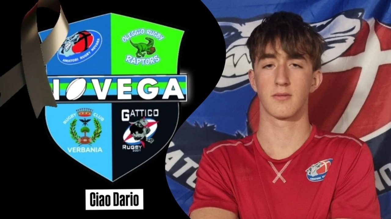 Il Novarese in lutto per Dario Cipullo, il giovane rugbista scomparso