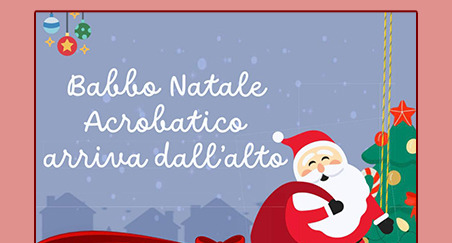Spettacolare discesa di Babbo Natale a Palazzo Natta