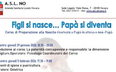 Corso 2026 “Figli si nasce… Papà si diventa” con ASL NO