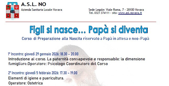 Corso 2026 “Figli si nasce… Papà si diventa” con ASL NO
