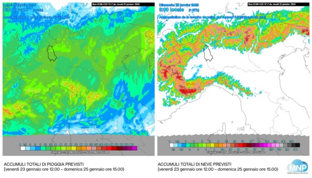 Neve a basse quote su Novarese e VCO