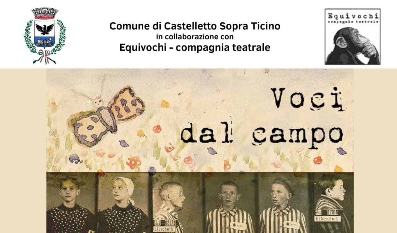 Recital teatrale ‘Voci dal campo’ per il Giorno della Memoria a Castelletto Ticino