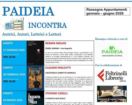 Appuntamenti culturali all’associazione Paideia di Pombia