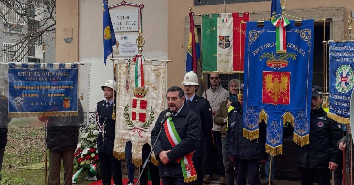 Giorno del Ricordo a Novara: onore alle vittime delle Foibe e agli esuli giuliano-dalmati