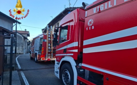 Intervento dei Vigili del Fuoco per incendio a Ghevio