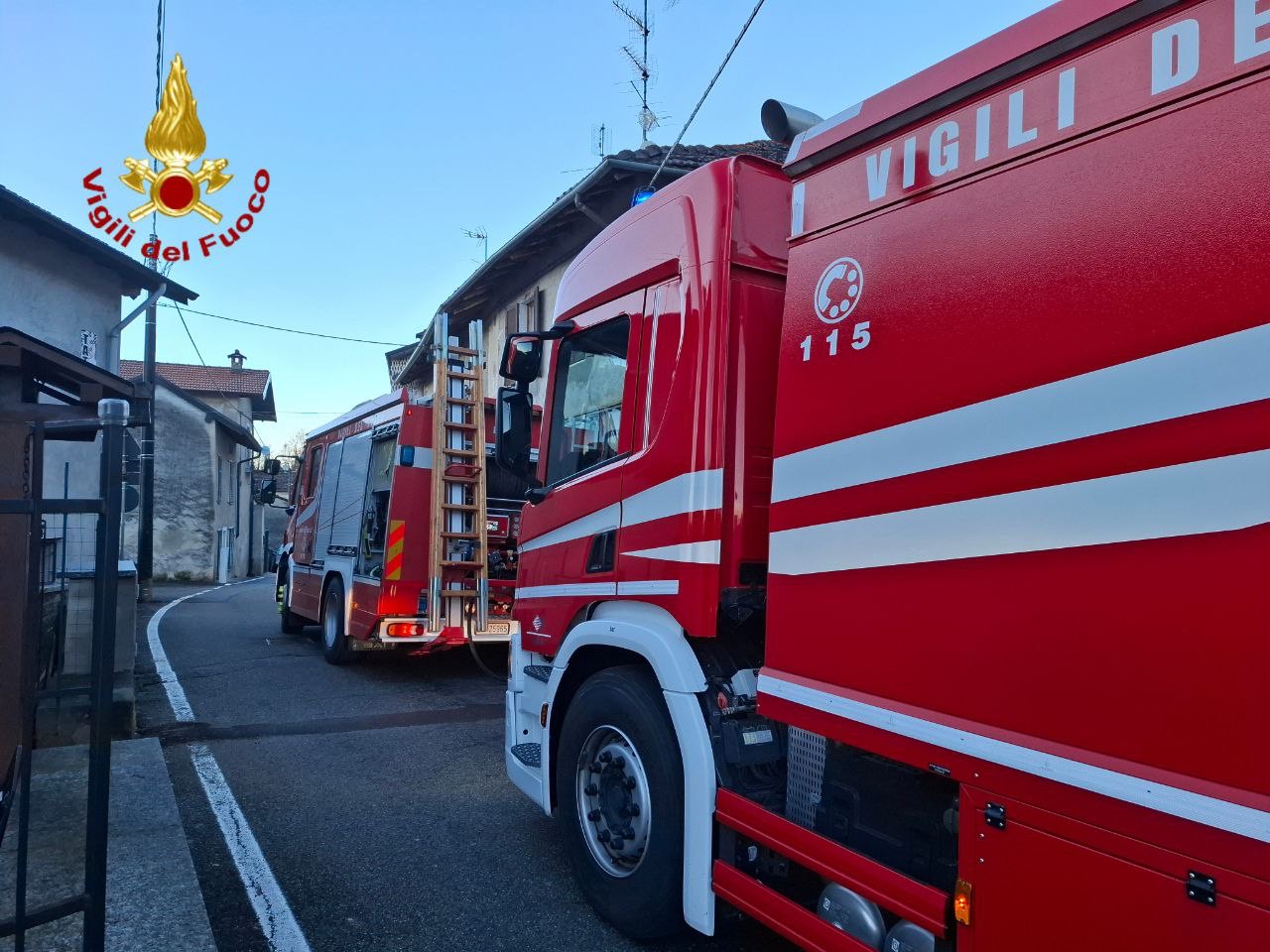 Intervento dei Vigili del Fuoco per incendio a Ghevio