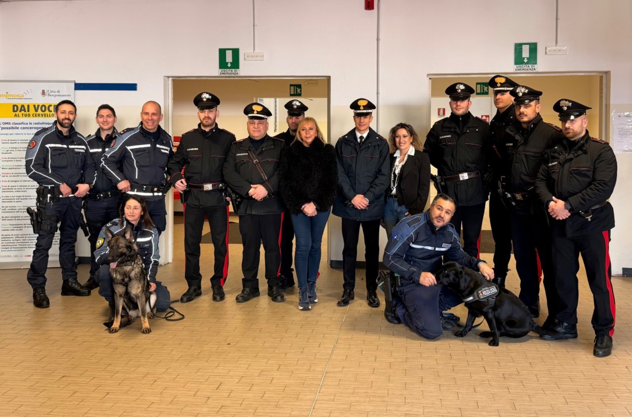 Operazione antidroga nelle scuole di Borgomanero