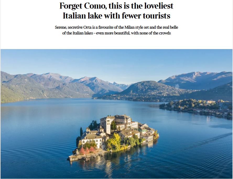 Il Times: “Il lago d’Orta supera il lago di Como”