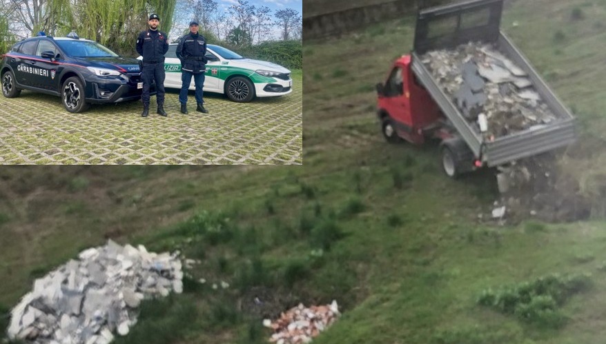 Macerie scaricate illegalmente a Sant’Agabio: denunciato l’autista di un’impresa edile