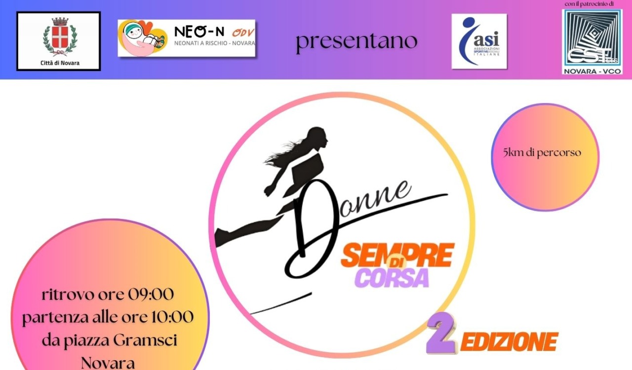 Novara ospita la seconda edizione di “Donne sempre di corsa”
