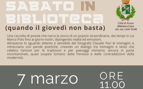 Presentazione del libro Mille nuvole e diecimila ruscelli ad Arona