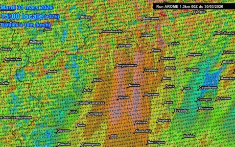 Raffiche di vento forte sul Novarese e rischio di gelate