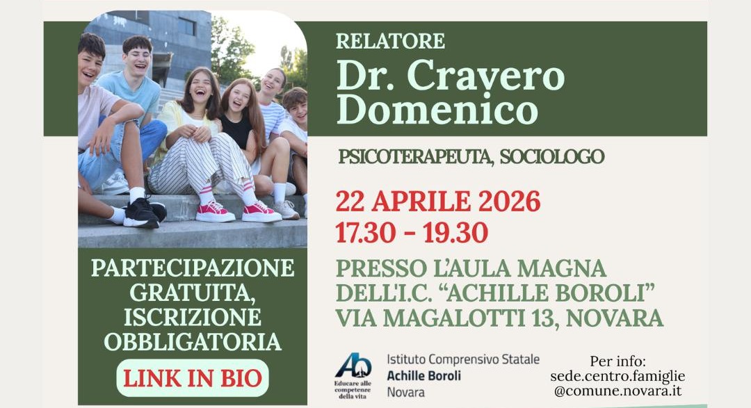 Novara, incontro per famiglie su adolescenti e sostanze psicotrope