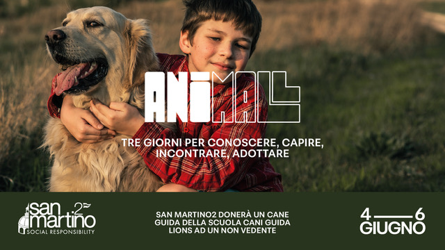 Al Centro Commerciale San Martino2 arriva Animall: tre giorni dedicati agli animali con Edoardo Stoppa