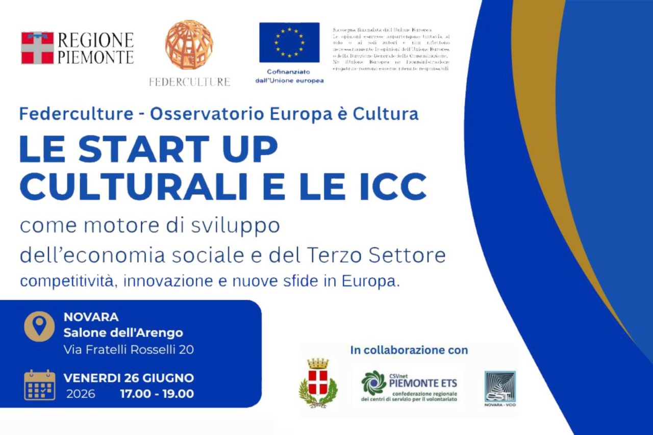 Le start-up culturali e le ICC: un motore per l’economia sociale a Novara