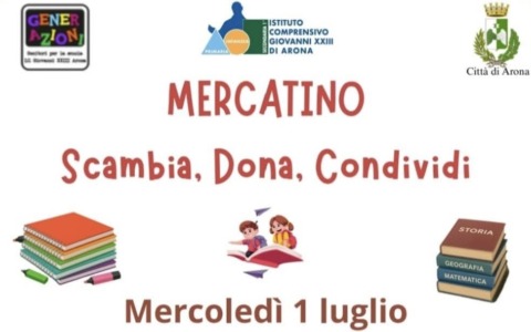 Mercatino solidale ad Arona il 1 luglio
