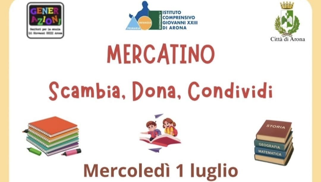 Mercatino solidale ad Arona il 1 luglio