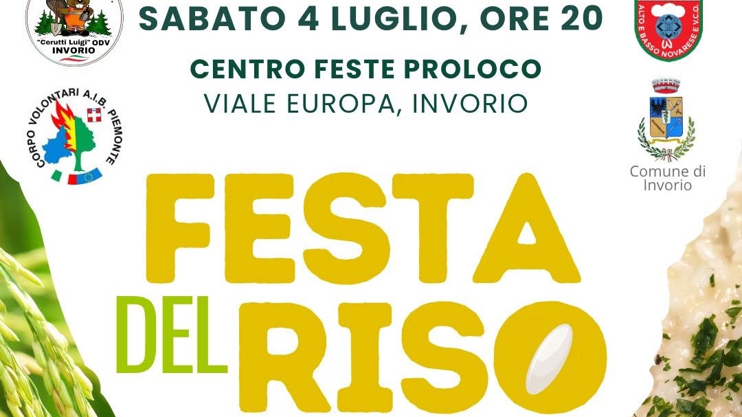 A Invorio la Festa del Riso: un evento per l’ambiente e il buon cibo
