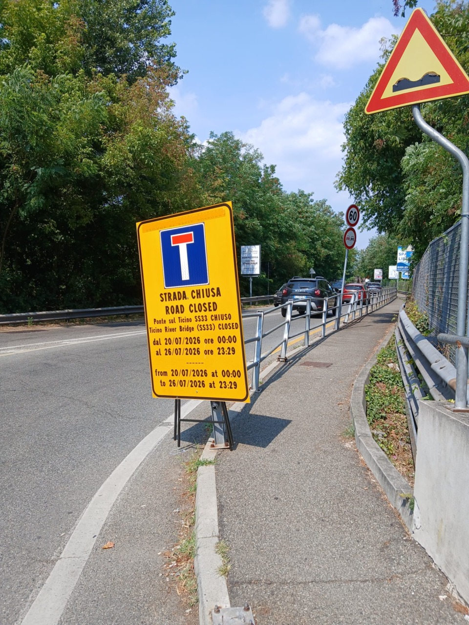 Chiusura del ponte sul Ticino tra Castelletto e Sesto: alternative disponibili