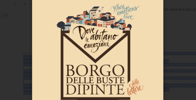 Poste Italiane presenta un bollo speciale per il “Borgo delle Buste Dipinte e delle Lettere” a Miasino