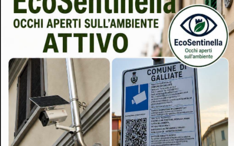 Galliate lancia “EcoSentinella”: telecamere per combattere l’abbandono dei rifiuti