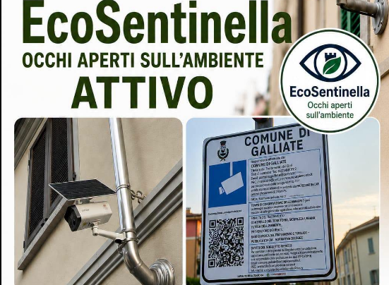 Galliate lancia “EcoSentinella”: telecamere per combattere l’abbandono dei rifiuti